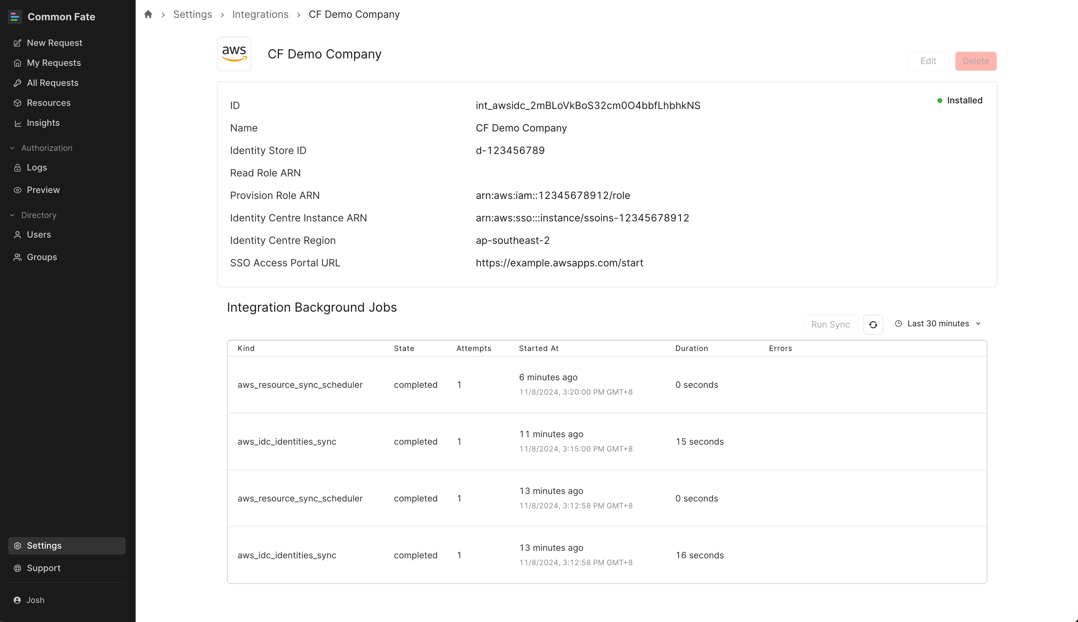 Integration Detail