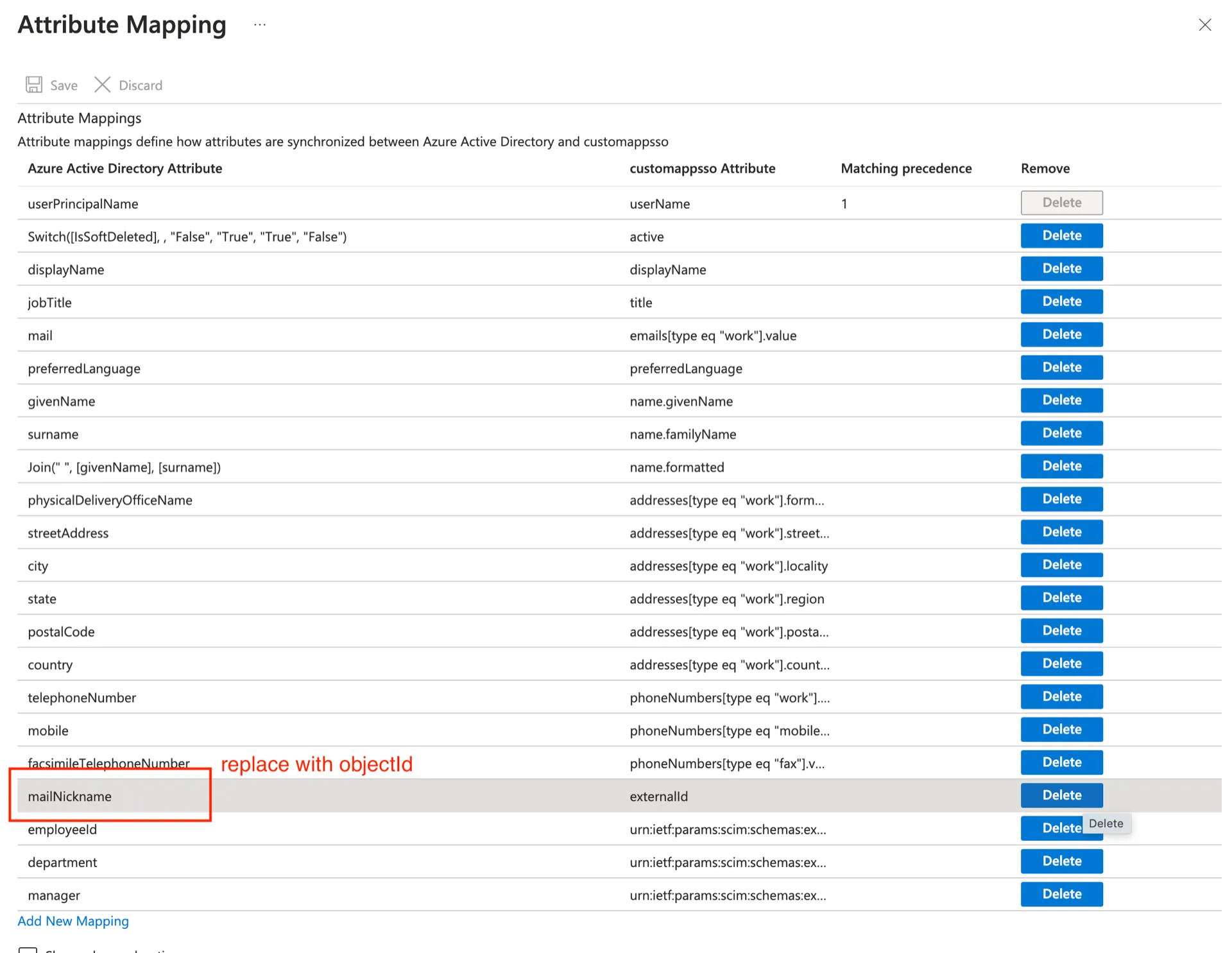 SCIM Mapping