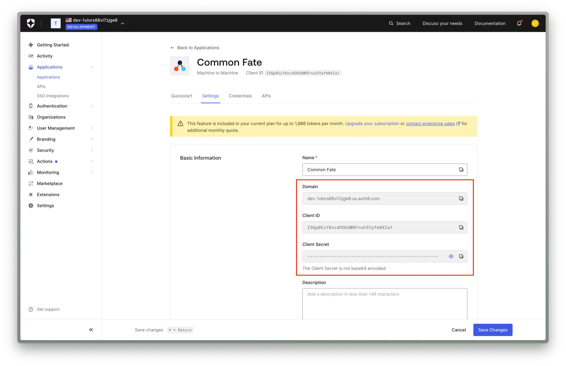 Auth0 Setup Step 3