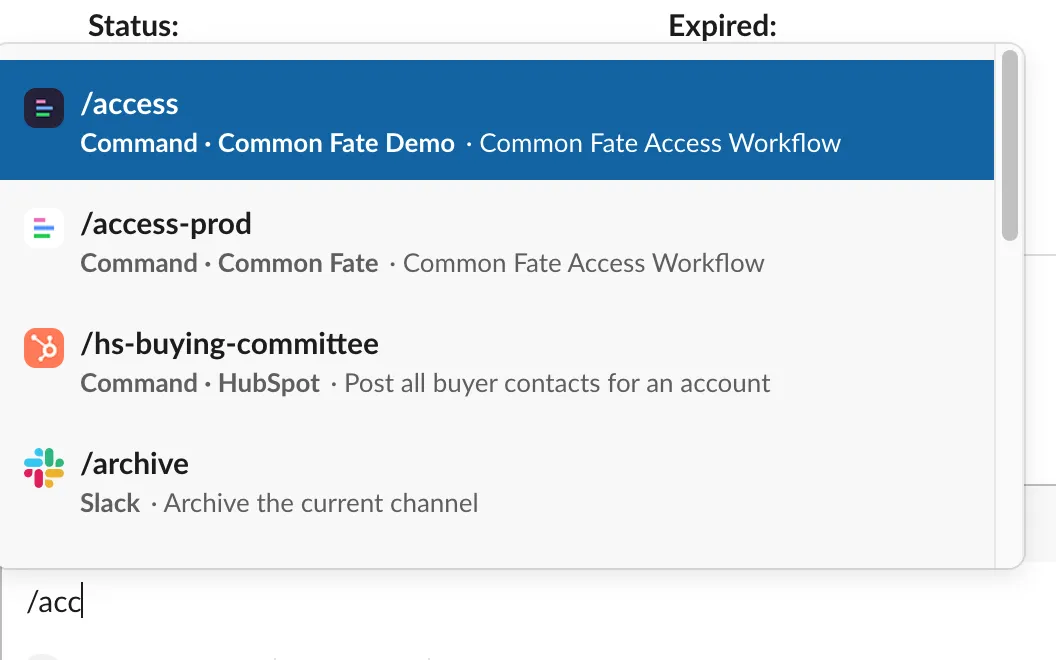 Slack Commands